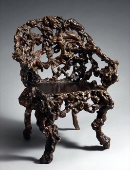 Things that are totally gnarly: Crafted from rootwood, the organic forms of this unusual seat would have been intended to display its owner's connectedness to the natural world.